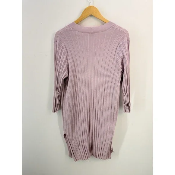 Chico’s Womens Open Front Cardigan Sweater Purple Long Sleeve Size 1 - Picture 5 of 17